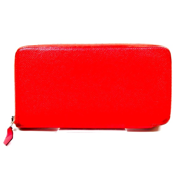HERMES Azap Long Silk In Zip Around  wallet lime Veau Epsom Leather mint - Picture 1 of 10